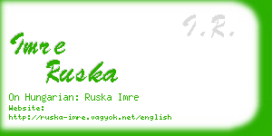 imre ruska business card
